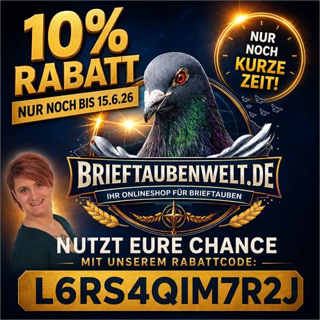 Brieftaubenwelt.de - Alles für Ihre Brieftauben! 10 % auf ALLES !